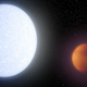 Artist’s impression of planet KELT-9b orbiting the star KELT-9